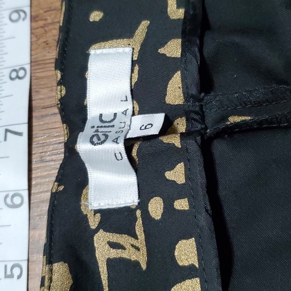 Eric casual gold black graffiti Paris pants new with tags - Picture 6 of 7